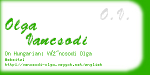 olga vancsodi business card